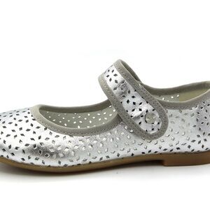 Naturino Metallic Silver Kids Dress Shoes